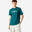 Erkek Yeşil Baskılı Spor Tişörtü 500 Essentials - Fitness Hafif Antrenman