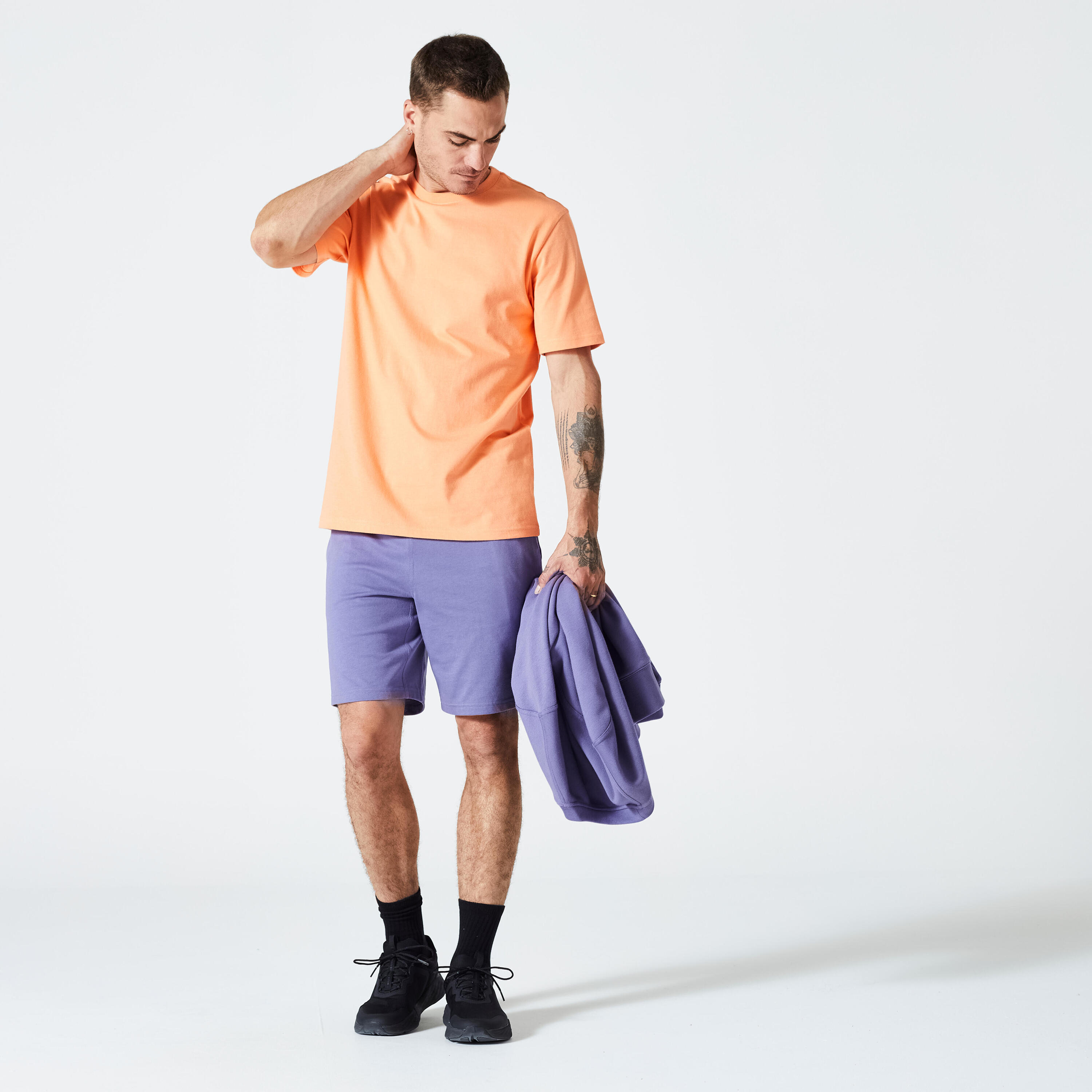 Men's Short-Sleeved Crew-Neck Fitness T-Shirt - Orange 2/5