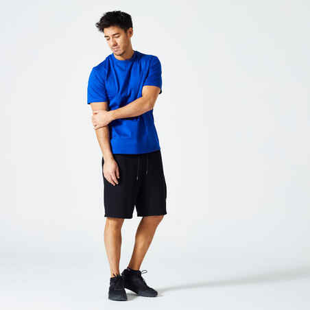 Vyriški kūno rengybos marškinėliai „500 Essentials“, indigo mėlyni