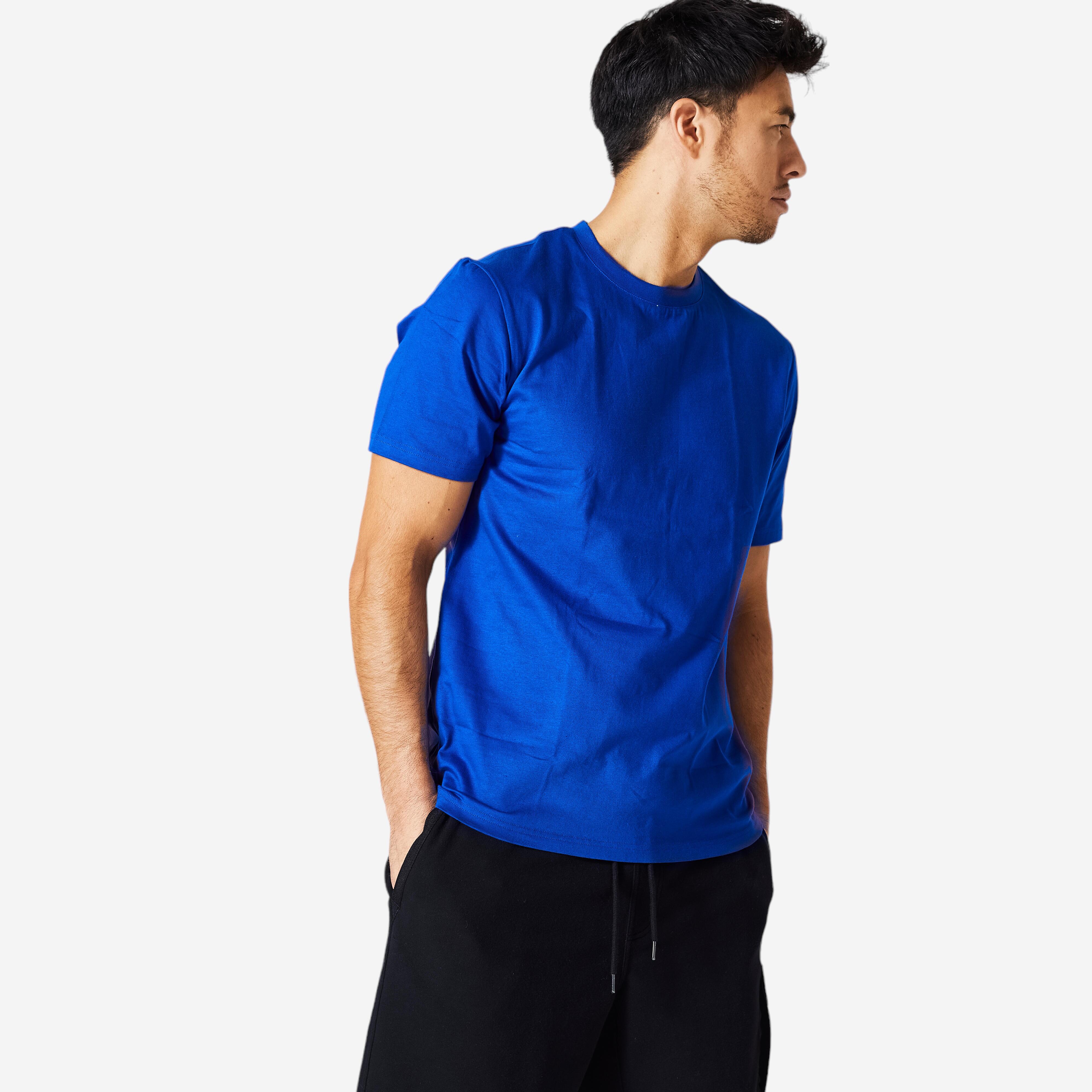 Men's Fitness T-Shirt - 500 Essentials indigo blue