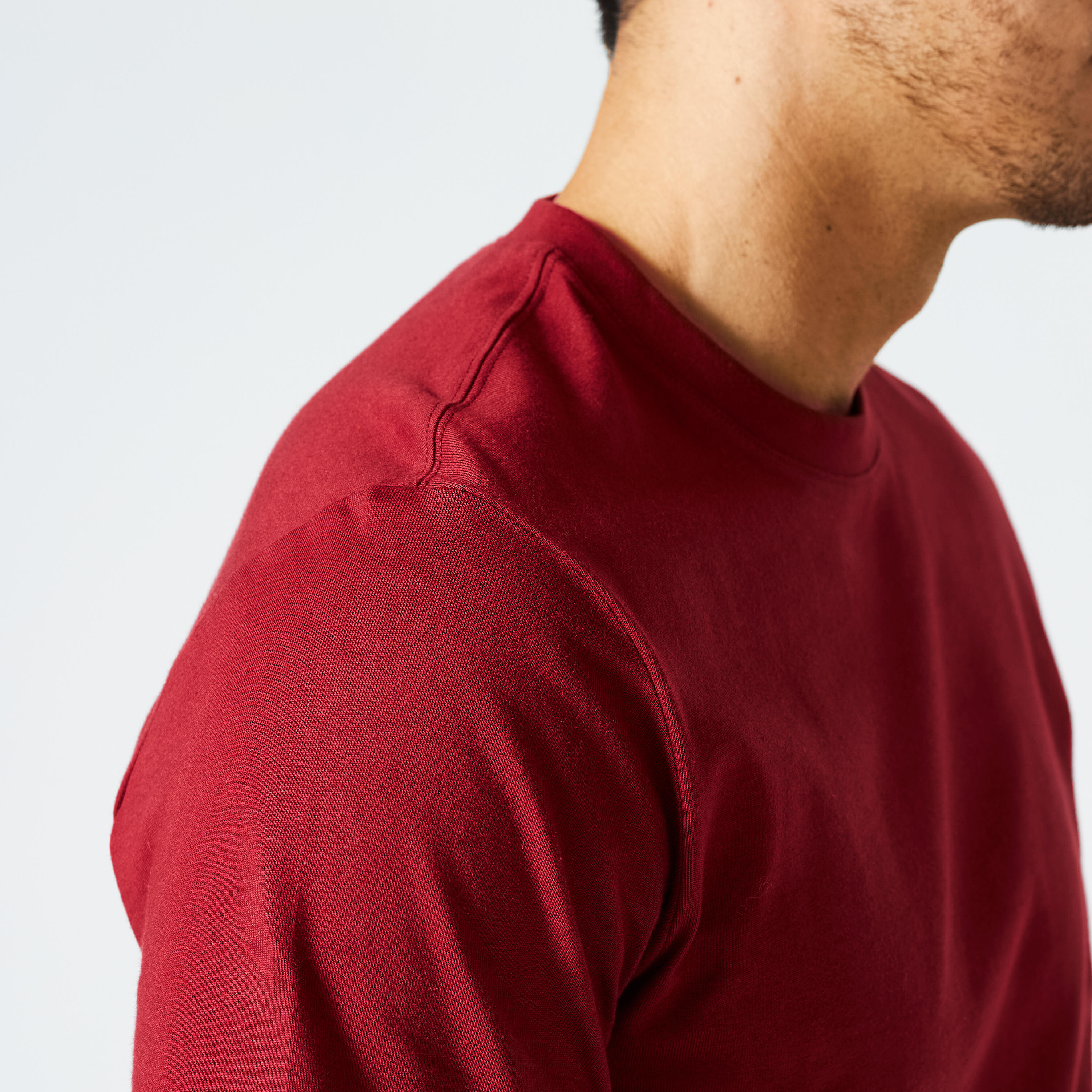Men’s Fitness T-Shirt - Essentials 500 Red - DOMYOS