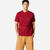 T-shirt fitness homme col rond manches courtes, rouge bordeaux