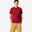 Camiseta Fitness 500 Essential Hombre Rojo Burdeos