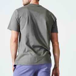 Ανδρικό T-Shirt για γυμναστική 500 Essentials - Γκρι Χακί