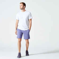 Men's Fitness T-Shirt 500 Essentials - Pale Grey