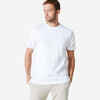 Majica kratkih rukava za fitness 500 Essentials muška bijela