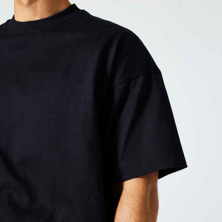 Vyriški laisvi kūno rengybos marškinėliai „520“, juodi