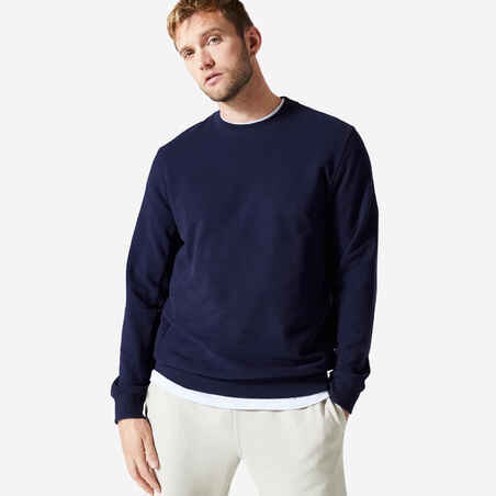 Men's Fitness Sweatshirt 100 - Dark Blue