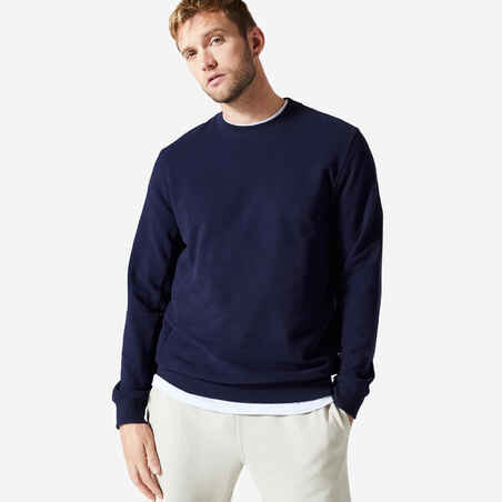 Vyriškas kūno rengybos džemperis „100“, tamsiai mėlynas