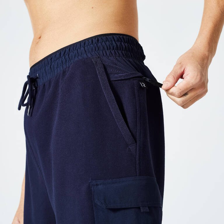 Men's Fitness Cargo Shorts 520 - Dark Blue