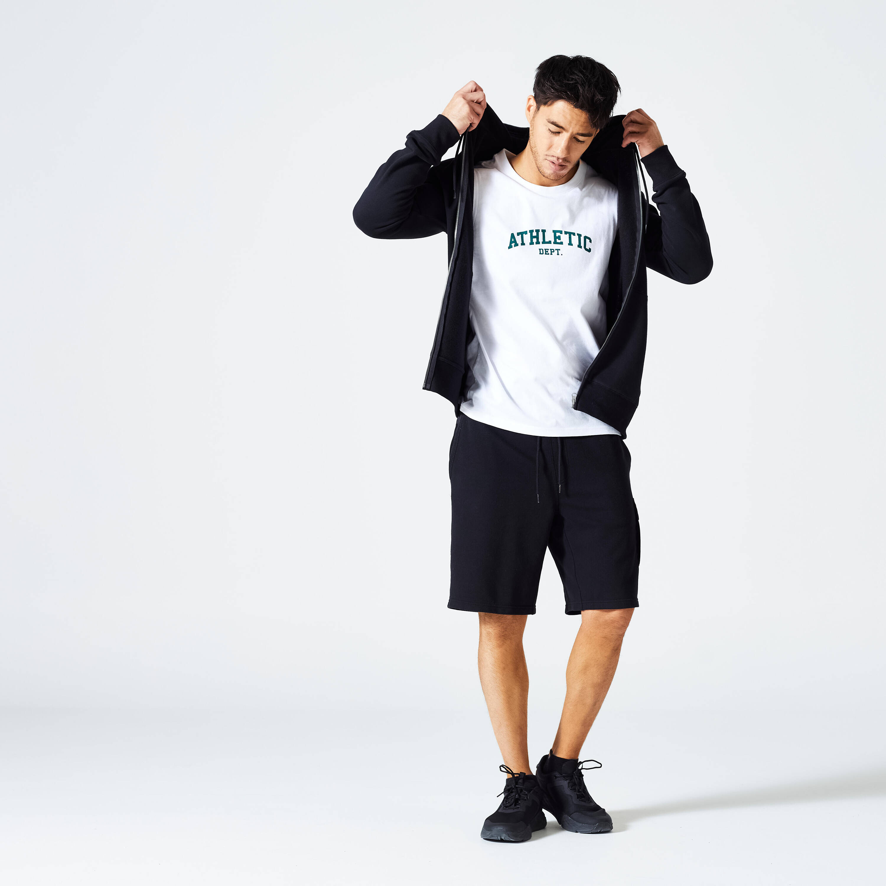 Men's Cargo Fitness Shorts 520 - Black -  2