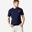 Fitness T-shirt heren 500 Essentials donkerblauw met opdruk