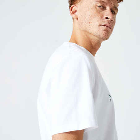 חולצת אימון ‏Essential 500 לגברים - הדפס קרחון לבן