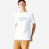 Pánske tričko 500 Essentials na fitness biele s potlačou