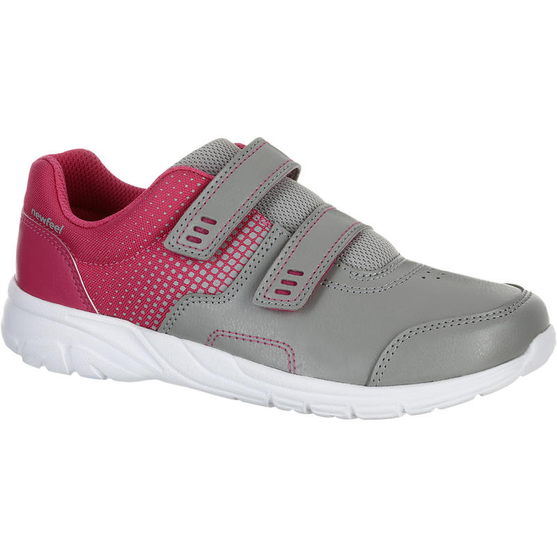 Tenis caminata y deporte en la primaria niños Actiwalk 100 gris / rosa Tenis caminata y deporte en la primaria niños Actiwalk 100 gris / rosa