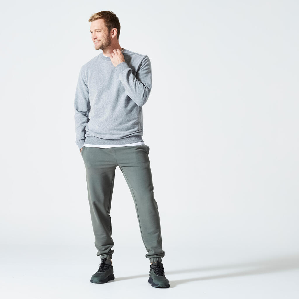 Sudadera de fitness gris para hombre 100
