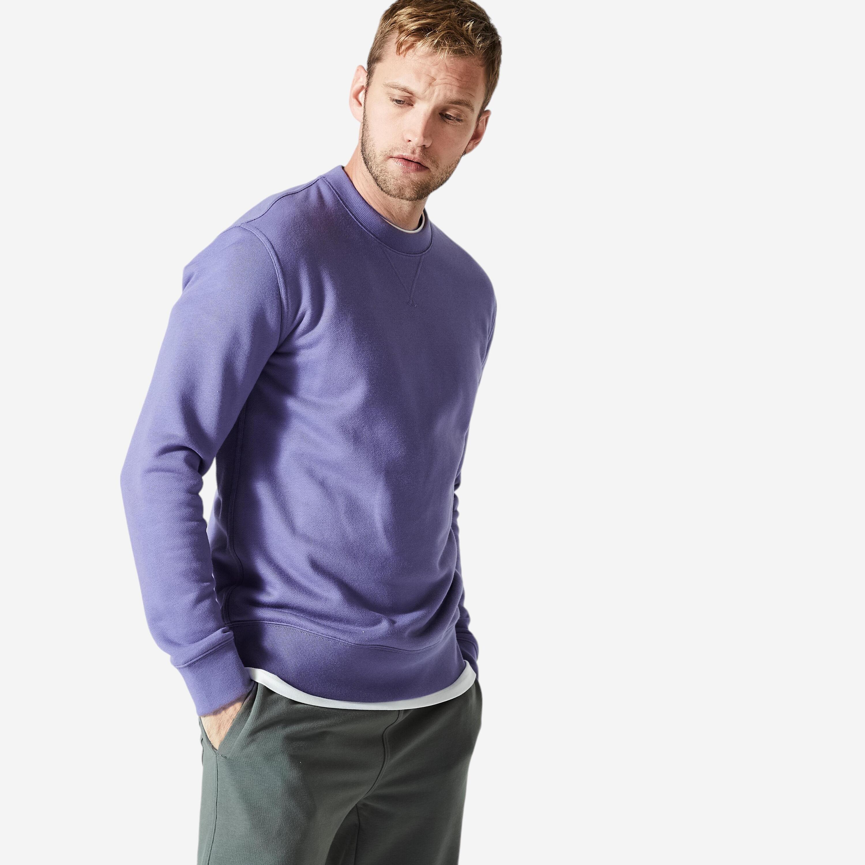 Men's Fitness Crew Neck Sweatshirt 500 Essentials - Grey - Decathlon