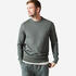 Men's Crew Neck Fitness Sweatshirt 500- Khaki Green