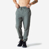 Comfortable Soft Cotton, Stretchy, 3 Pocket Jog Fit-Mens Gym Trackpant Ash Khaki