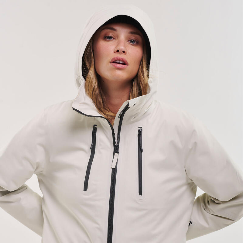 Women’s Ski Jacket Eclipse Day Beige WEDZE Decathlon