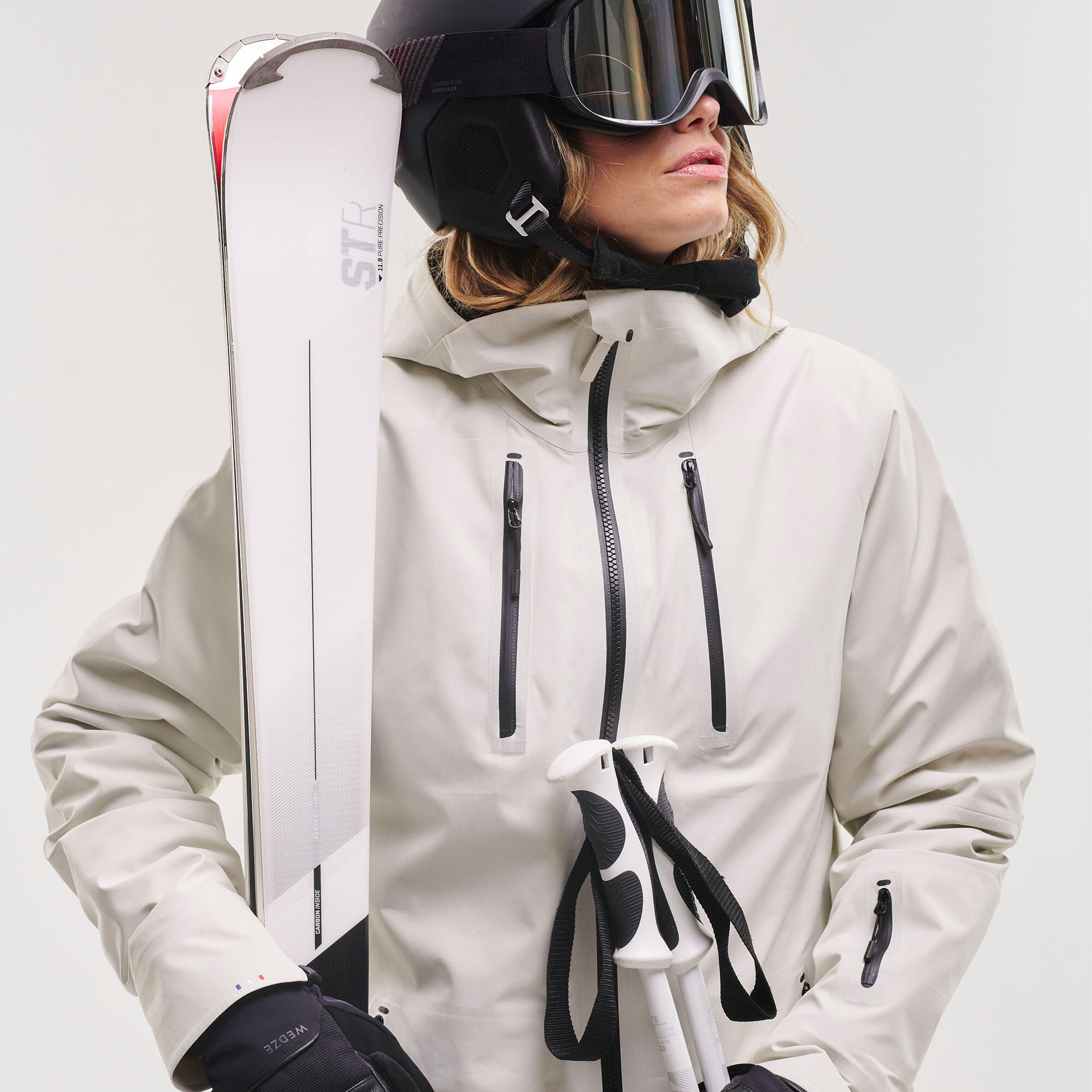 Women’s Ski Jacket - Eclipse Day - Beige 9/20