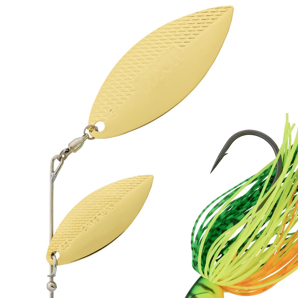 Nástraha spinnerbait Spino PK 14 g modrá/žltozelená