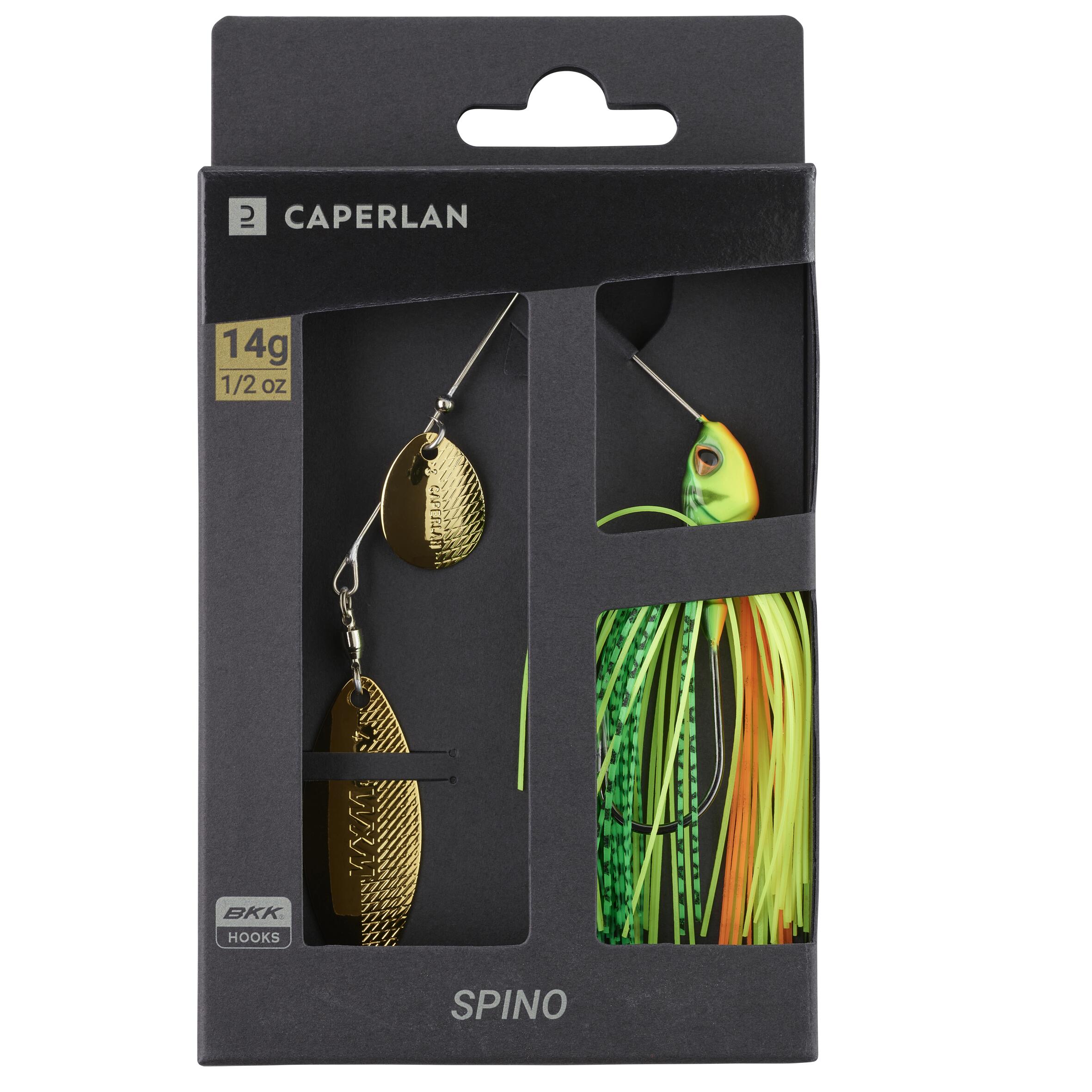 Spinnerbait 14 g - Spino Fire Tiger - Green, Yellow, Orange - Caperlan -  Decathlon