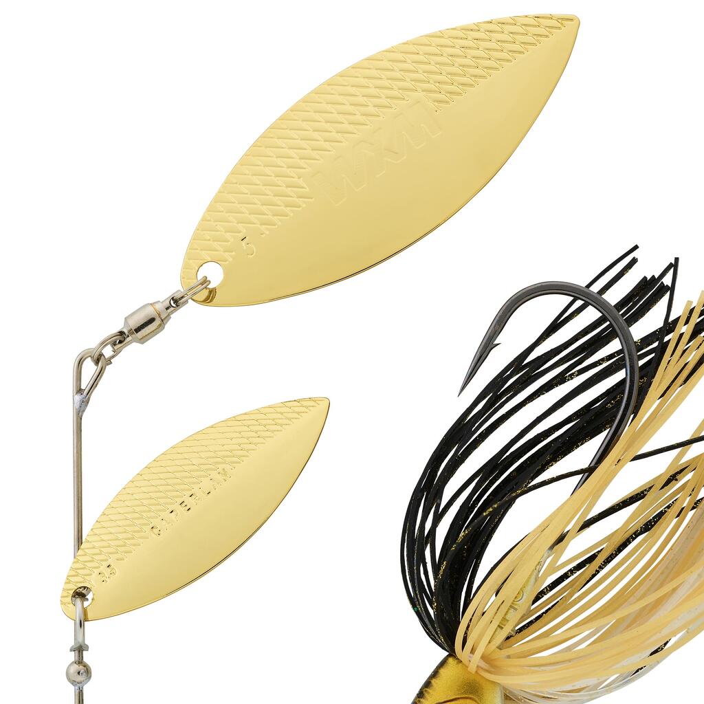 Nástraha spinnerbait Spino PK 14 g modrá/žltozelená