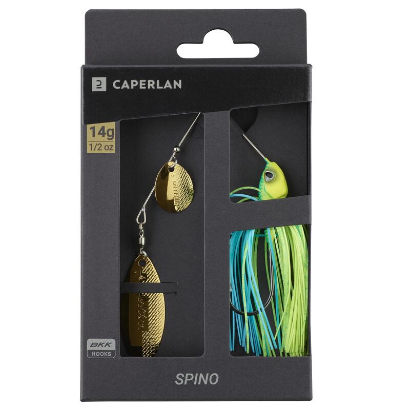AMOSTRA SPINNERBAIT SPINO 14 G AZUL CHARTREUSE