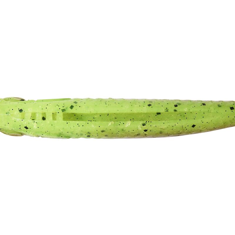 Měkká nástraha typu grub s atraktantem WXM Yubari GRB 130 zeleno-hnědá