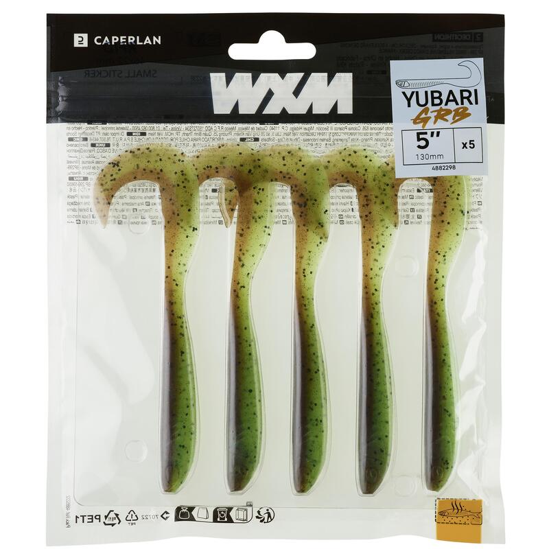SET NĂLUCI FLEXIBILE GRUB CU ATRACTANȚI WXM YUBARI GRB 130 VERDE-MARO