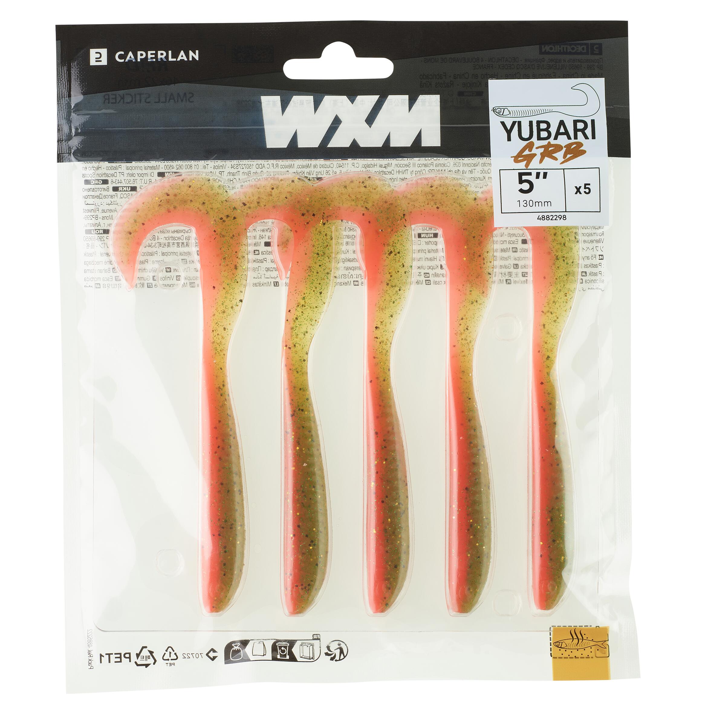 CAPERLAN Mäkká umelá nástraha typu twister s atraktantom WXM Yubari GRB 130 oranžová bez · záber 4