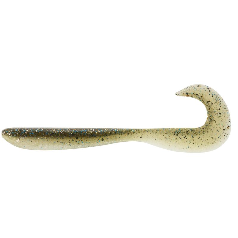 SOFT GRUB LURE WITH WXM YUBARI GRB 130 ATTRACTANT CHARTREUSE CAPERLAN