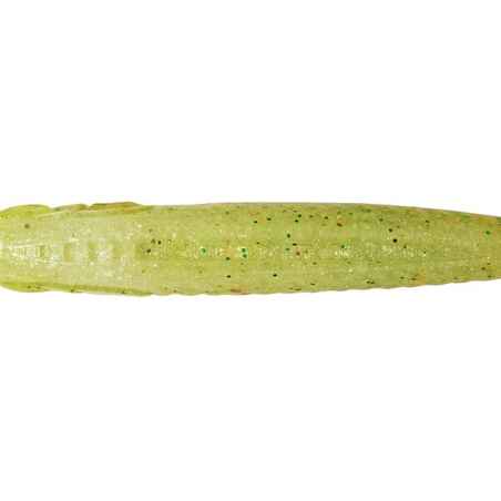 GRUB SHAPED SOFT LURE WITH ATTRACTANT WXM YUBARI GRB 90 CHARTREUSE