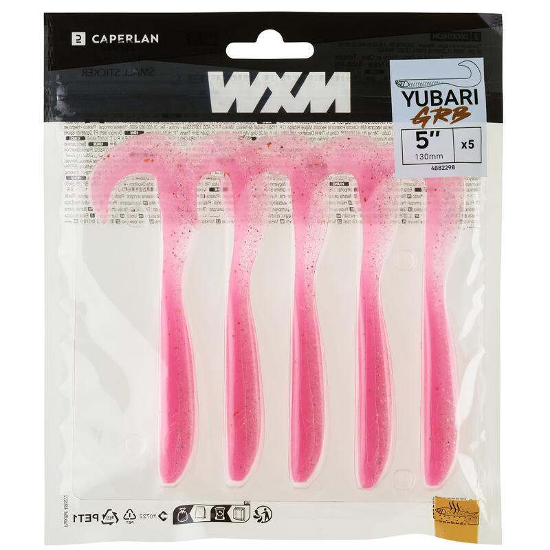 Señuelo Coma Grub WXM Yubari GRB 130 Rosa Flexible Atrayente