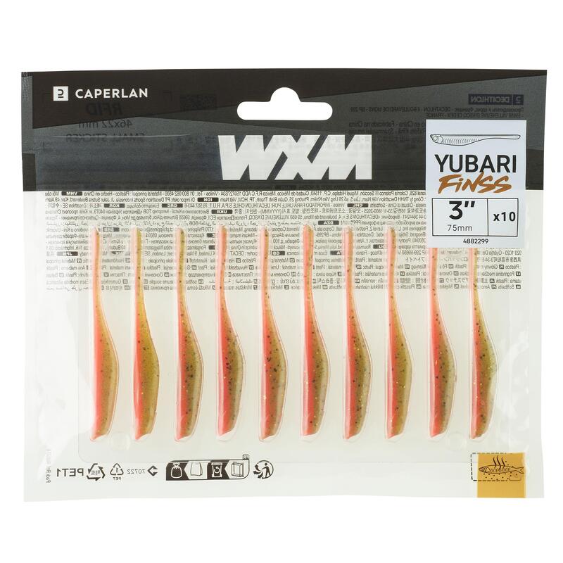 LEURRE SOUPLE FINESS AVEC ATTRACTANT WXM YUBARI FINSS 75 ORANGE