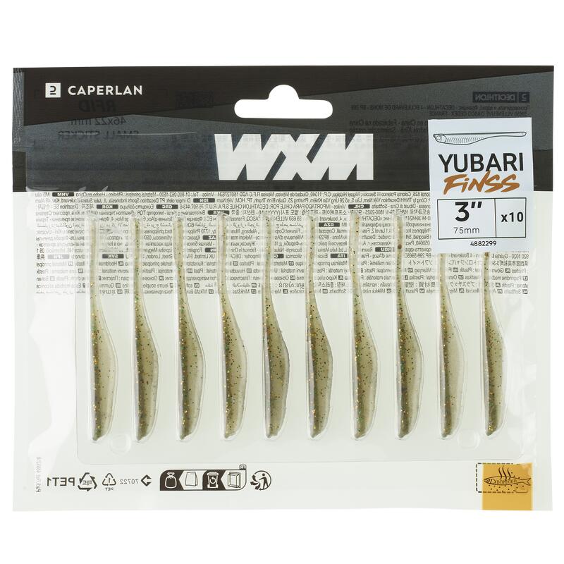 LEURRE SOUPLE FINESS AVEC ATTRACTANT WXM YUBARI FINSS 75 VERT