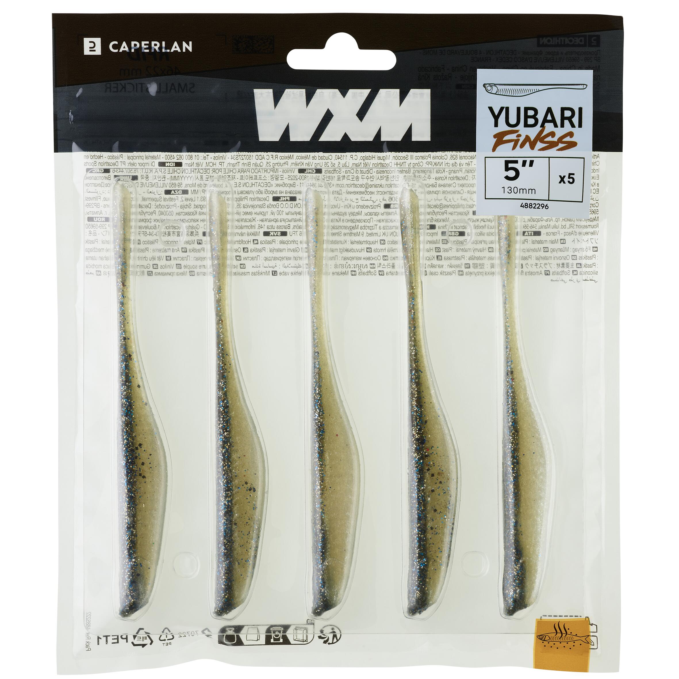 Finesse Soft Lure with Wxm -Yubari Finss 130 Attractant Fish - CAPERLAN