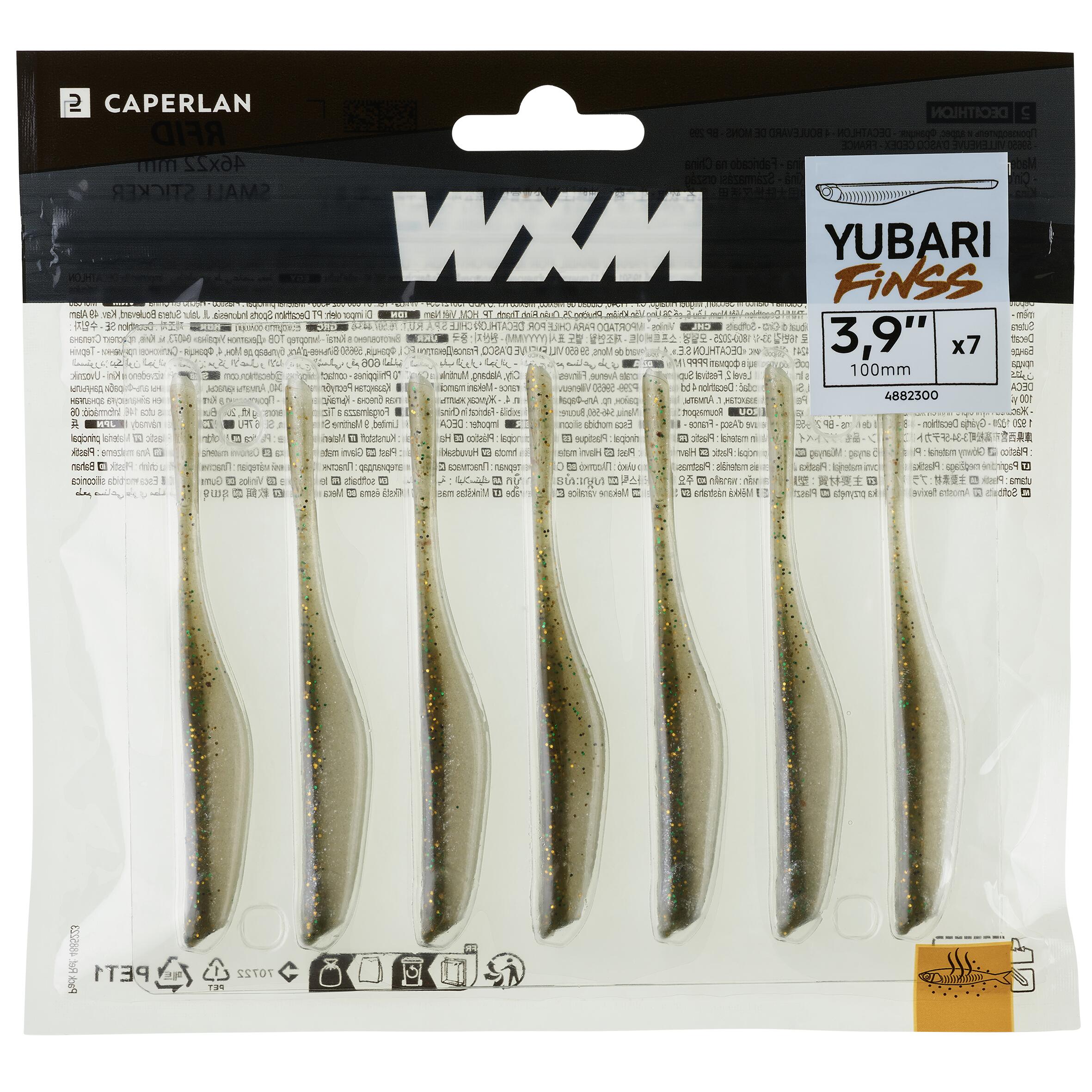 CAPERLAN Mäkká umelá nástraha typu finess s atraktantom WXM Yubari Finss 100 Zelená bez · záber 5