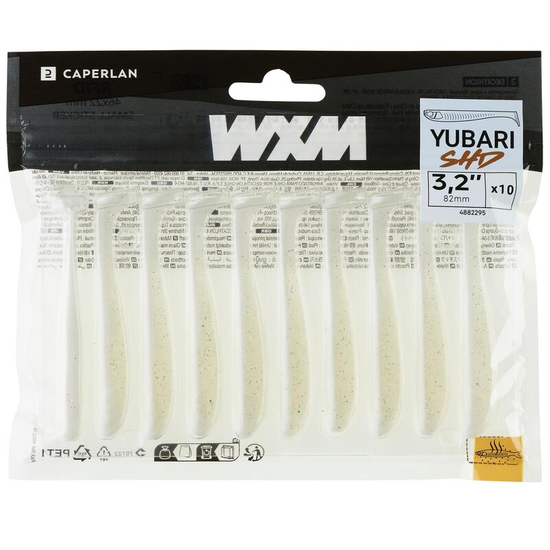 LEURRE SOUPLE SHAD AVEC ATTRACTANT WXM YUBARI SHD 82 BLANC