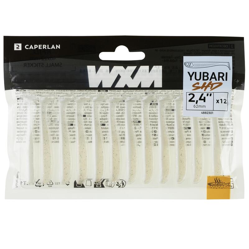 Měkká nástraha typu Shad s atraktantem WXM Yubari SHD 62 bílá