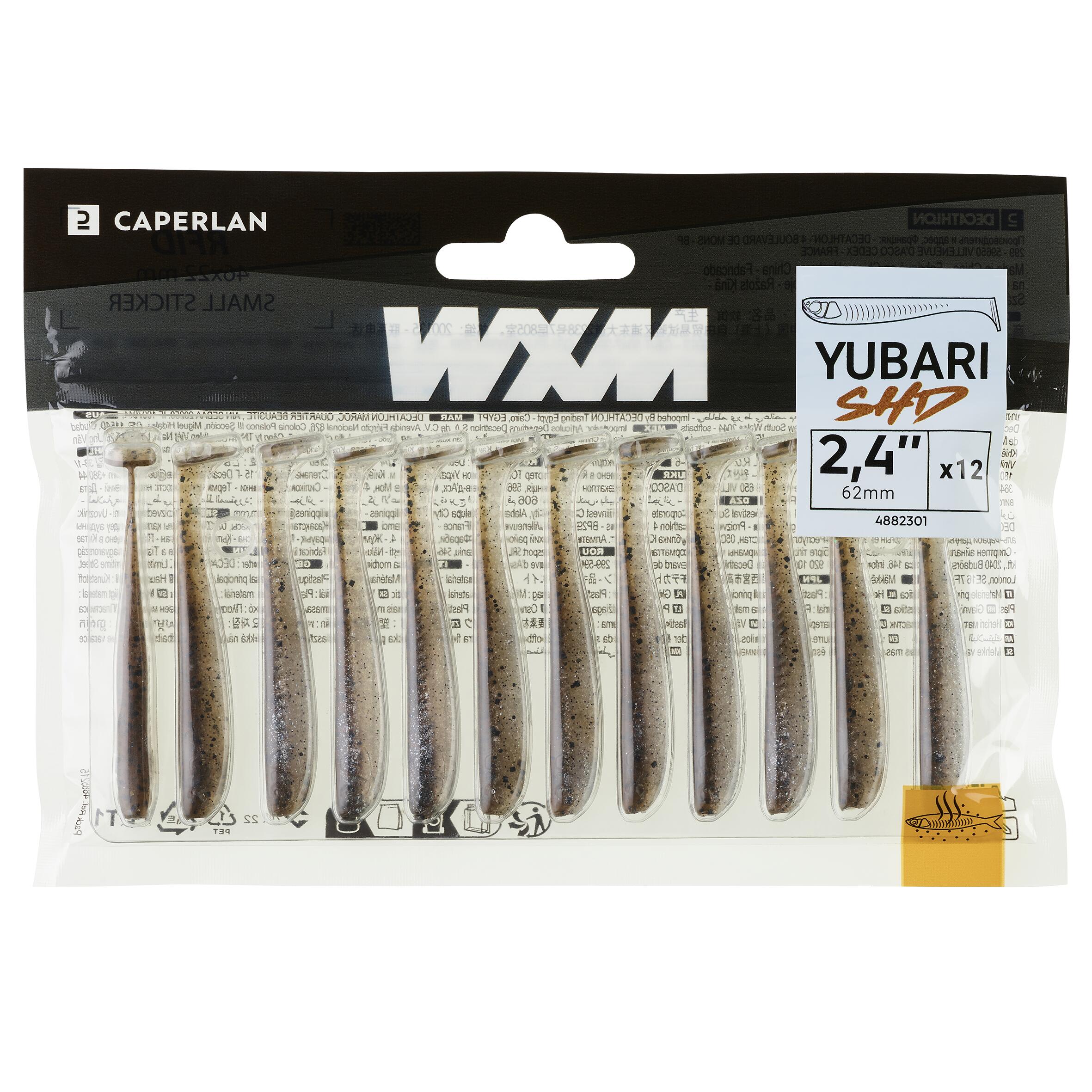 LEURRE SOUPLE SHAD AVEC ATTRACTANT WXM YUBARI SHD 62 GREMILLE 7/9