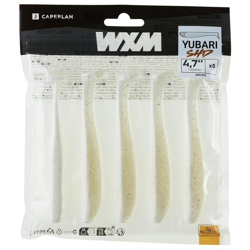 Měkká nástraha typu Shad s atraktantem WXM Yubari SHD 120 bílá