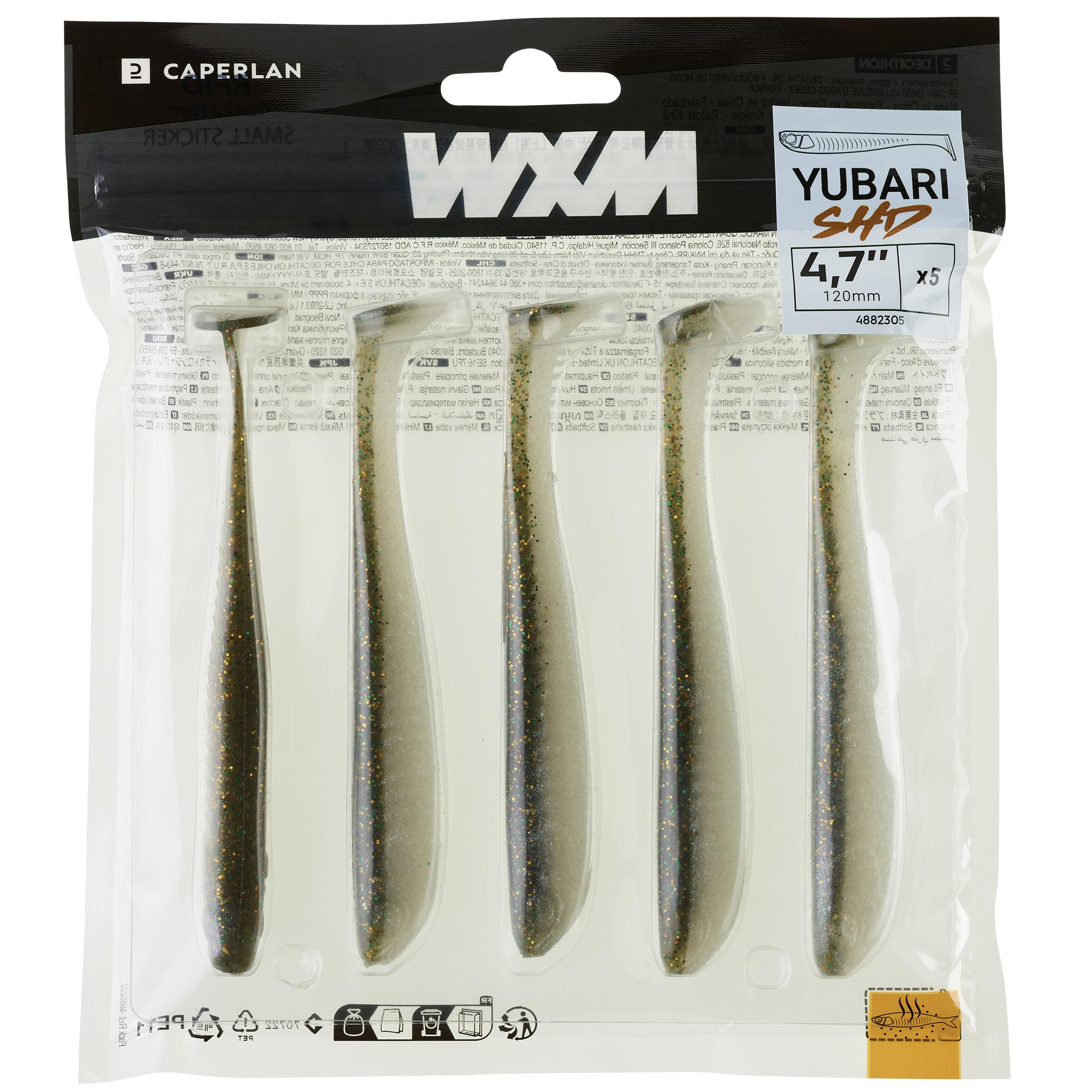 CAPERLAN Mäkká umelá nástraha typu shad s atraktantom WXM Yubari SHD 120 Zelená bez · záber 5