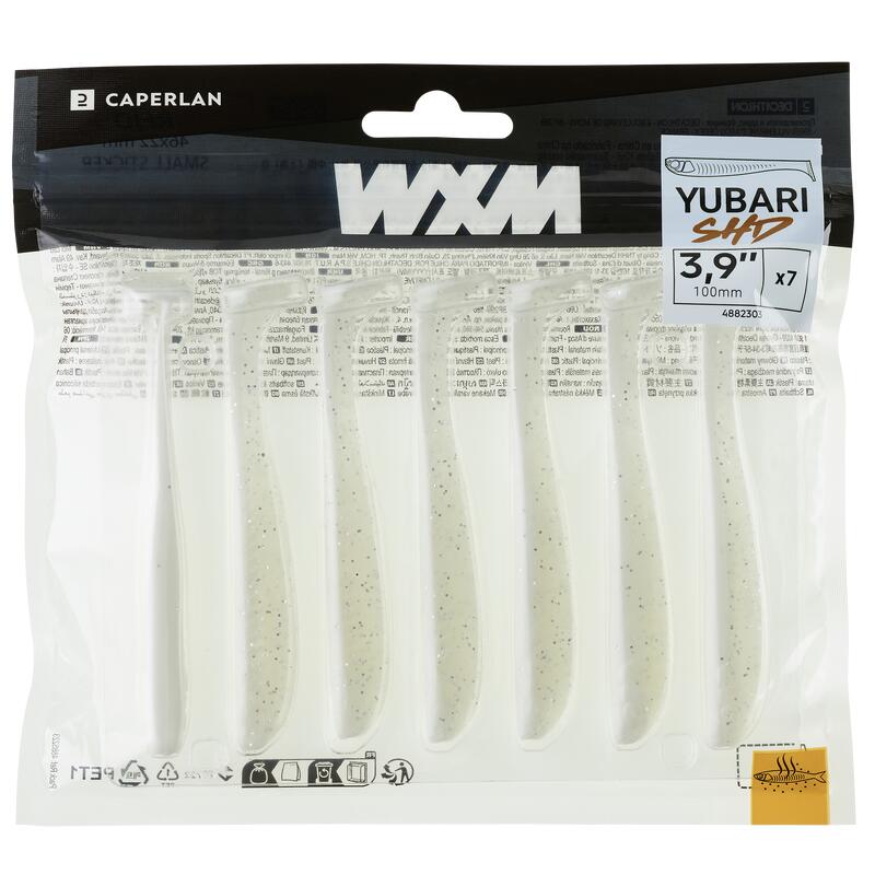 NĂLUCĂ FLEXIBILĂ SHAD CU ATRACTANȚI WXM YUBARI SHD 100 ALB