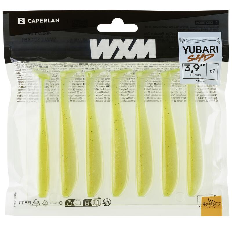 NĂLUCĂ FLEXIBILĂ SHAD CU ATRACTANȚI WXM YUBARI SHD 100 LIME