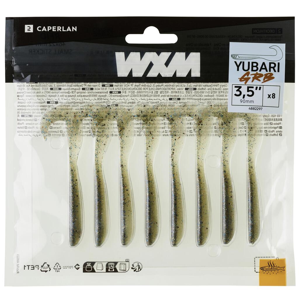 Kirmelės formos minkštas masalas su viliojimo medžiaga „WXM Yubari GRB 90 white“