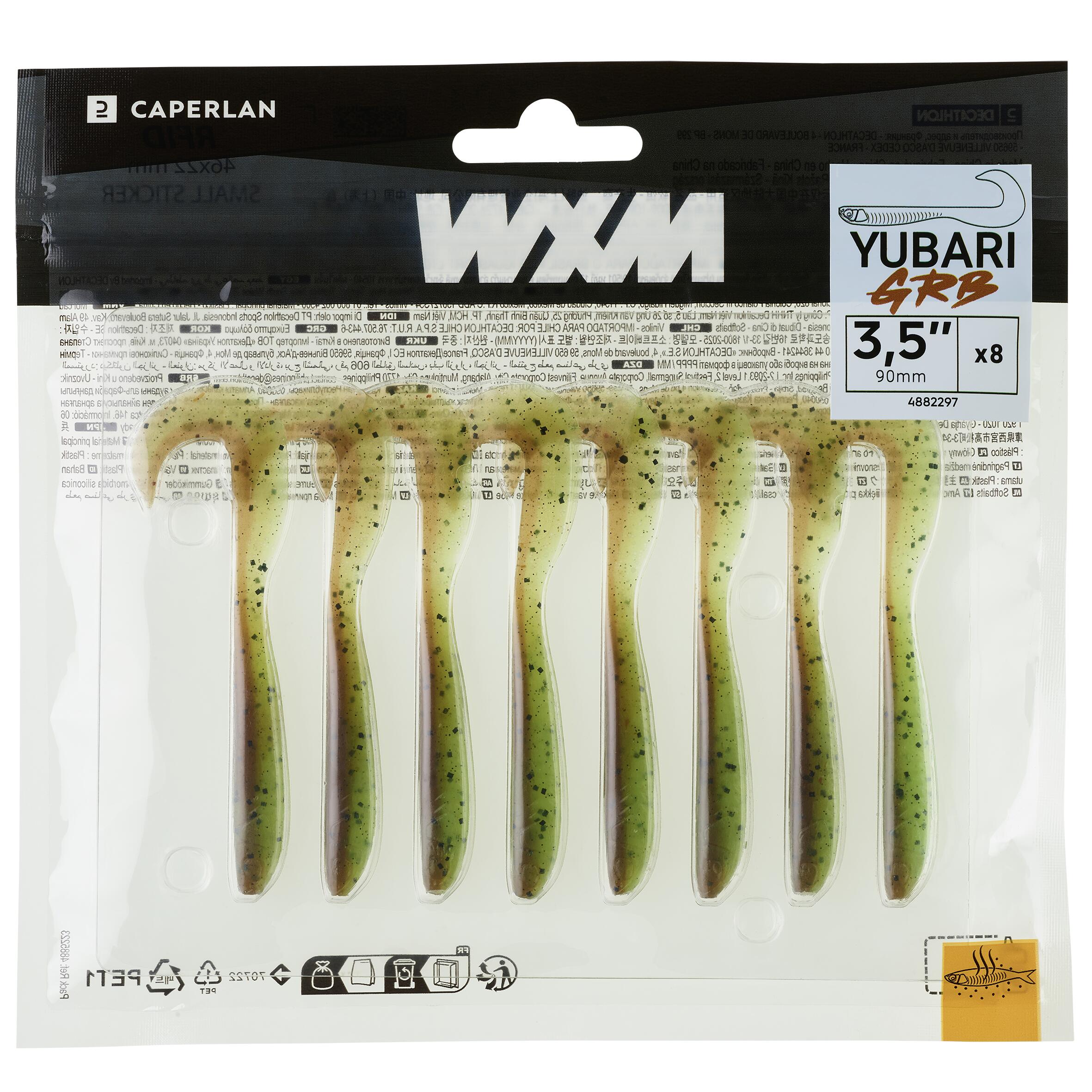 Gummiköder Grub WXM Yubari GRB mit Lockstoff grün/braun  4/7
