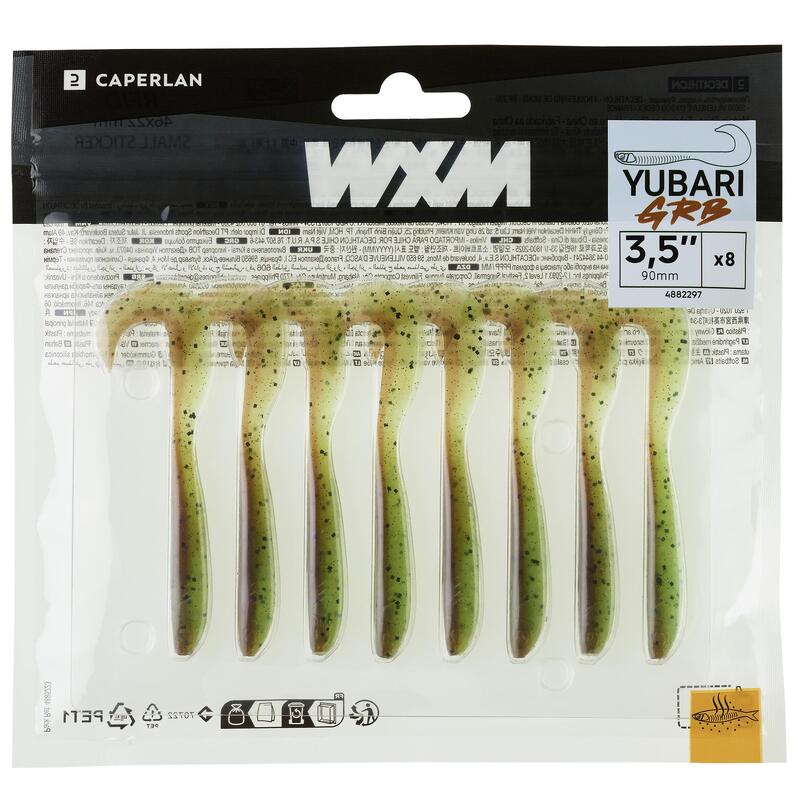 Gummiköder Grub mit Lockstoff WXM Yubari GRB grün/braun 