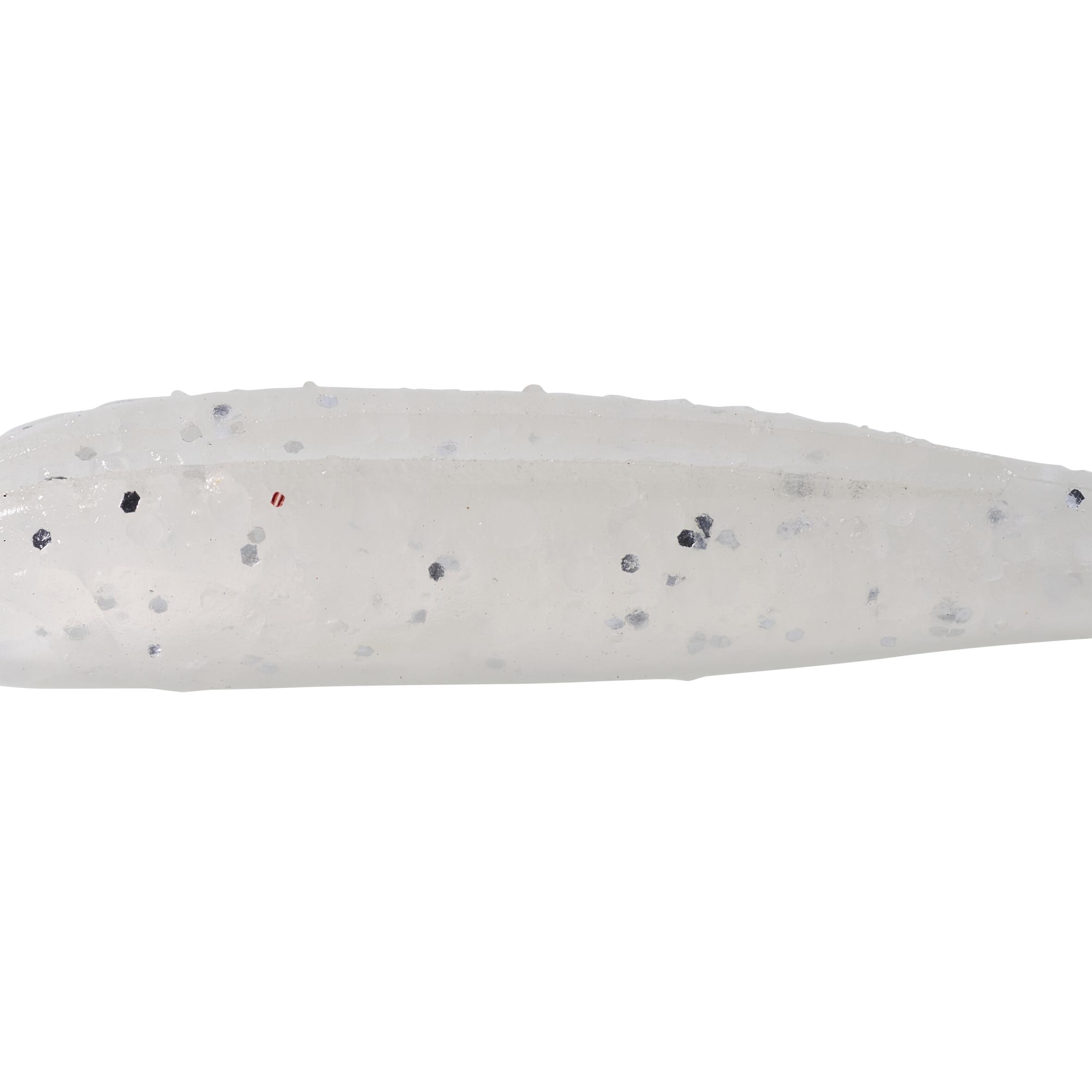 LEURRE SOUPLE VIRGULE GRUB AVEC ATTRACTANT WXM YUBARI GRB 60 BLANC 3/8
